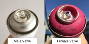 aerosol valve male and female